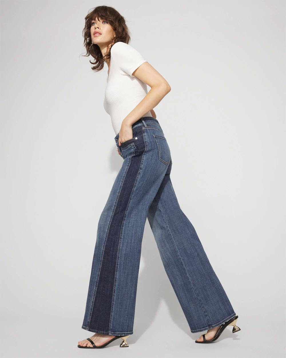 デニム・ジーパン OFF WHITE Women Denim Pants 25POWYA06AC99DEN002 1000 Black Eco Dahlia High-Rise Skinny Jeans | GUESS Factory